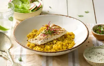 Mote cremoso con corvina Mote cremoso con corvina
