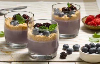 Postre helado de arándanos Postre helado de arándanos