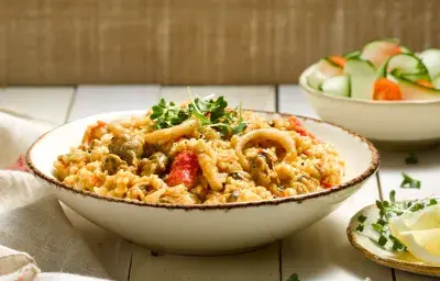 Arroz cremoso de mariscos Arroz cremoso de mariscos