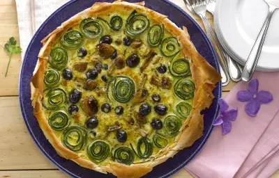 Tarta Gratinada de Zapallo Italiano al Curry