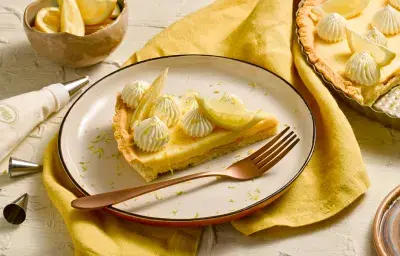 Pie tropical de naranja y mango Pie tropical de naranja y mango