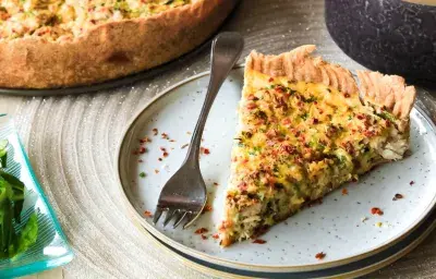 Quiche de reineta y zapallo italiano Quiche de reineta y zapallo italiano