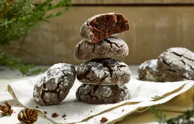 Galletas craqueladas de cacao