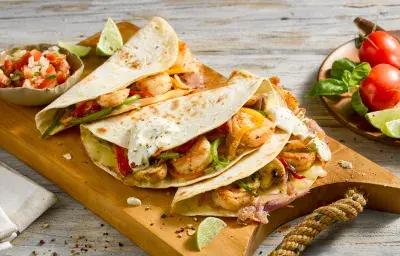 Quesadillas mar y tierra Quesadillas mar y tierra