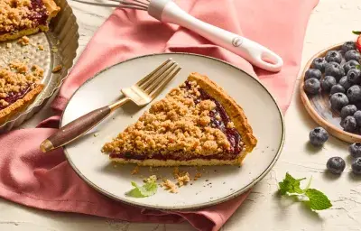 Tarta crocante de berries y menta Tarta crocante de berries y menta
