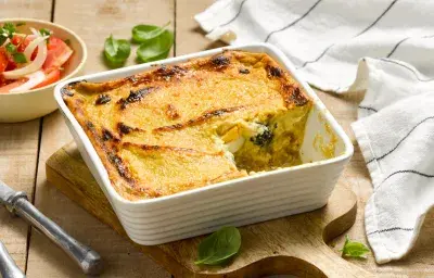 Pastel de coliflor y pollo