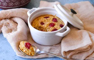 Avena horneada con manzana Avena horneada con manzana