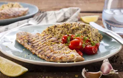 Pescado con quinoa