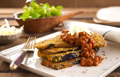Milanesa de berenjena Milanesa de berenjena