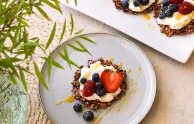 Mini tartaletas de avena y Nesquik