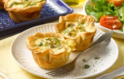 Canastitas de atún, choclo y porotos verdes sin lactosa