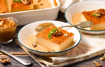 Flan cremoso de manjar