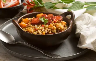 Lentejas con arroz
