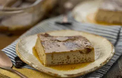 Leche asada al café