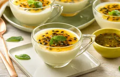 Postre frío de maracuyá sin lactosa