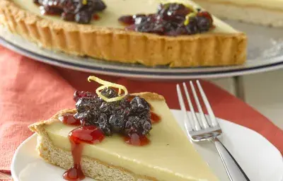 Tarta gratinada de ricotta y pasas Tarta gratinada de ricotta y pasas