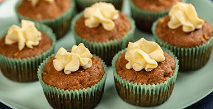 Cupacakes de zanahoria postres balanceados Cupacakes de zanahoria postres balanceados