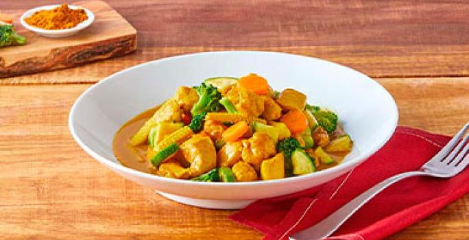 Pollo con verduras receta con curry Pollo con verduras receta con curry