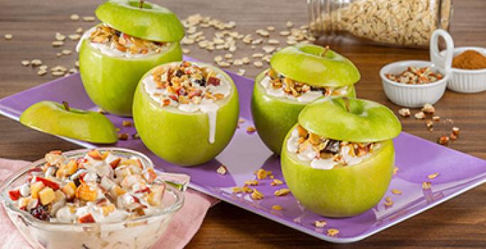 Postre con manzana verde rellenas y horneadas Postre con manzana verde rellenas y horneadas