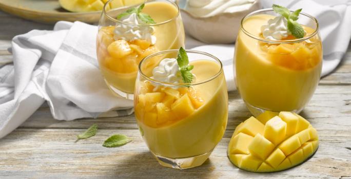 Gelatina de yoghurt y mango
