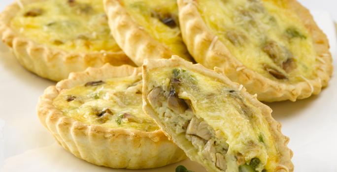 Quiche de Pollo, Champiñones y Espárragos