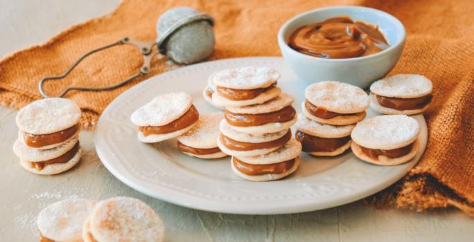 Mini alfajores de hoja