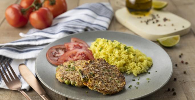 Croqueta de atún con verduras