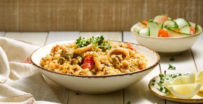 Arroz cremoso de mariscos