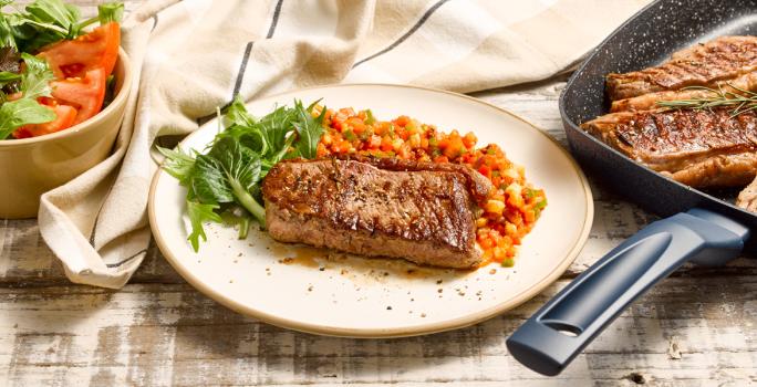 Lomo grillado con Ragout de Verduras