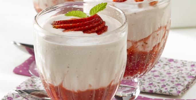 Postre Espumoso de Frutilla