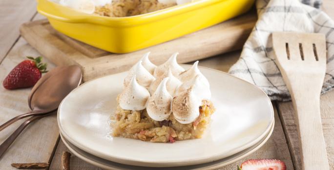 Pastel de manzana y frutilla