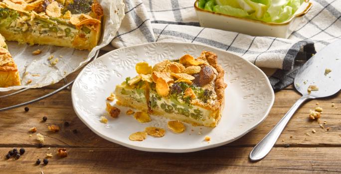 Quiche crocante de papas y verduras