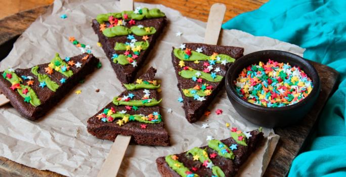 Brownies navideños