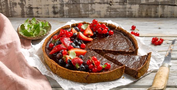 Tarta integral de Frutos rojos