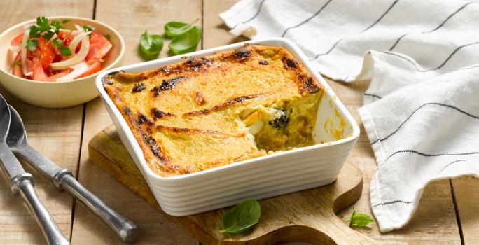 Pastel de coliflor y pollo