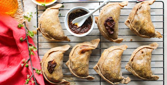 Empanadas de pino de berenjena