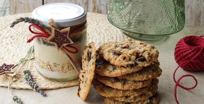 Mix de galletas en frasco para regalar