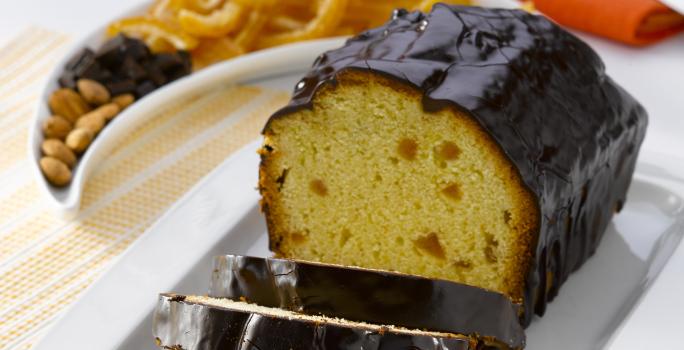 Queque de Naranja con Baño de Chocolate