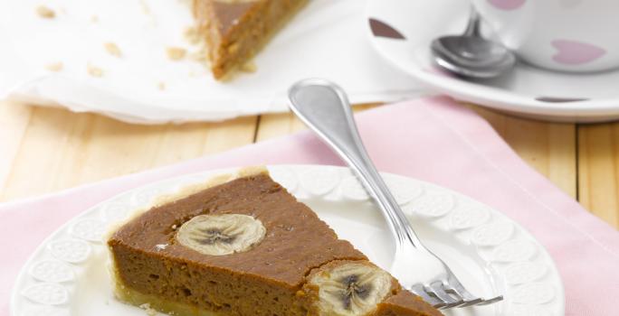 Tarta Gratinada de Manjar y Plátano