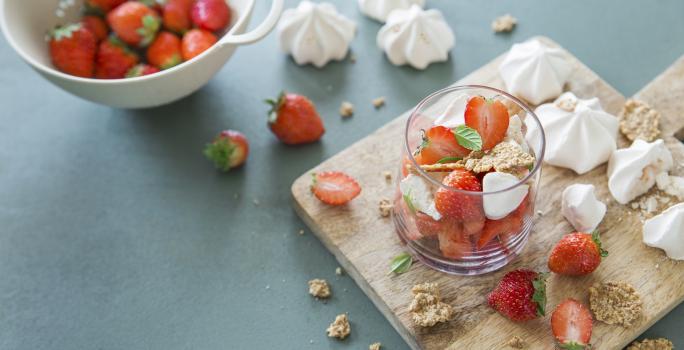 Delicias de Merengue de Fresa y Cereal