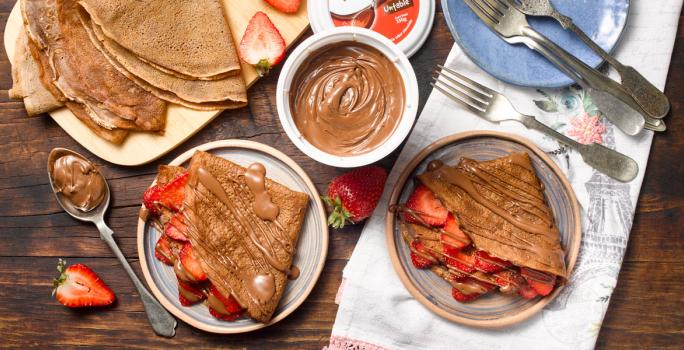 Panqueque doble Chocolate y Frutas