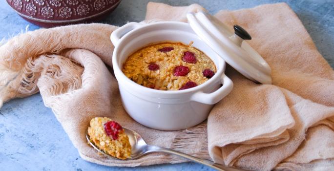 Avena horneada con manzana