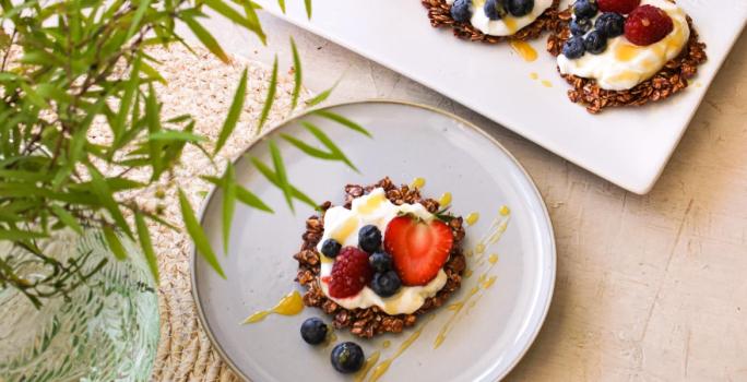 Mini tartaletas de avena y Nesquik