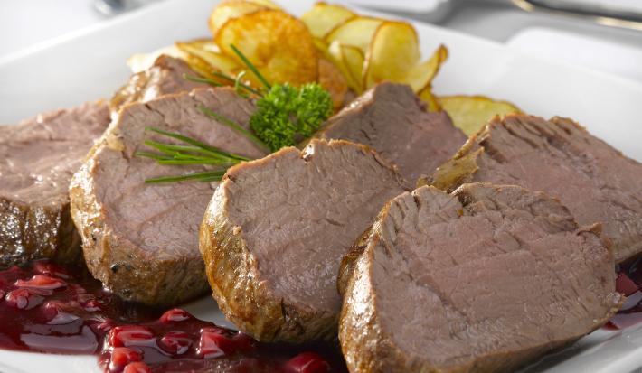 Filete de Res con Salsa Borgoña