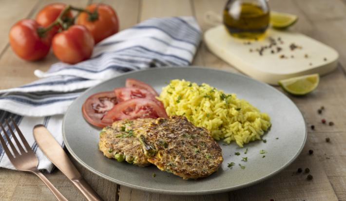 Croqueta de atún con verduras