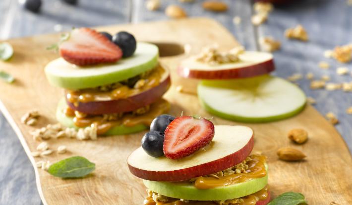 Manzanas con Manjar y Granola