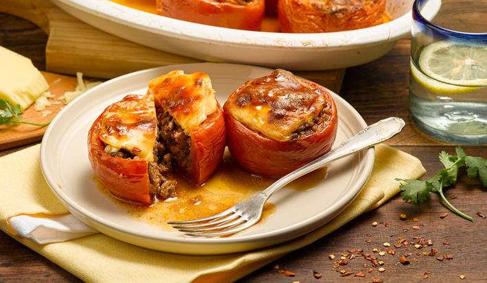 Tomates rellenos horneados