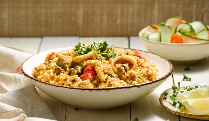 Arroz cremoso de mariscos