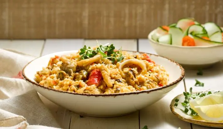Arroz cremoso de Mariscos