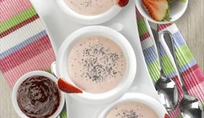 Crema de Frutillas con Amapolas
